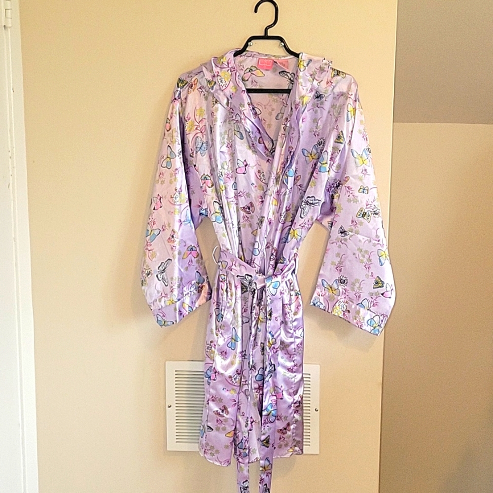 Vintage Butterfly Print Robe